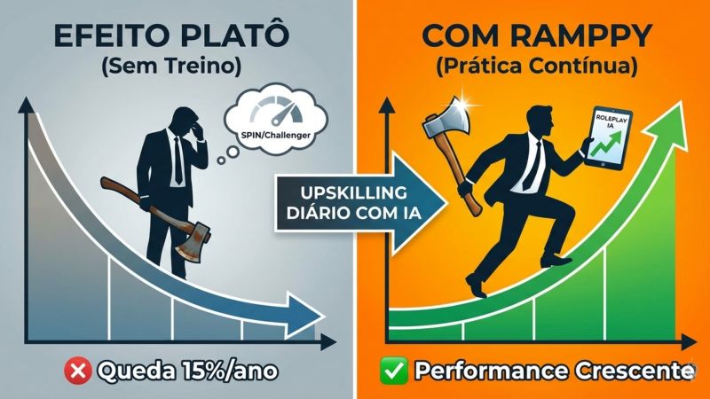 O Efeito Platô: por que seu melhor vendedor vai ser medíocre em 6 meses